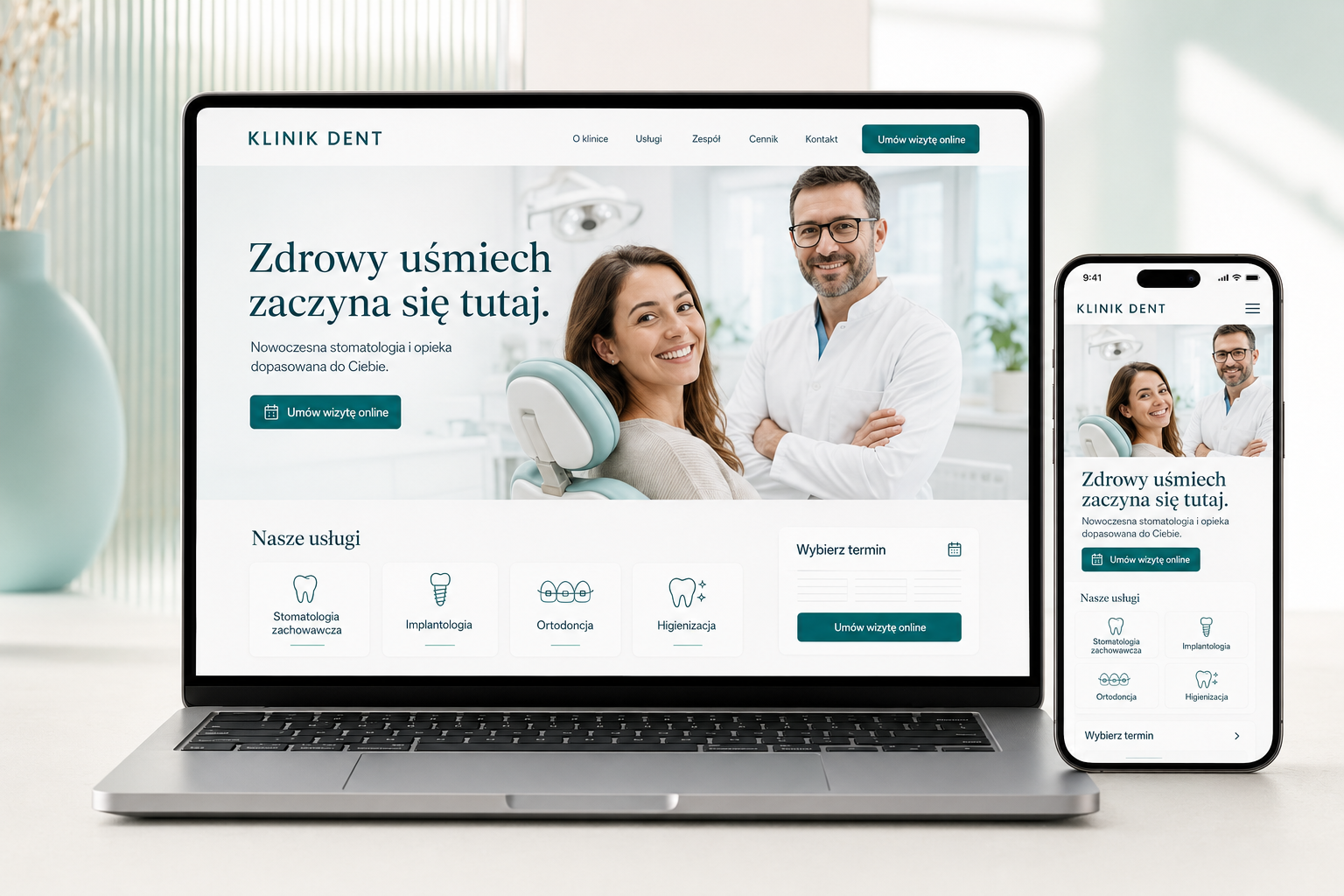 Projekt koncepcyjny - Klinik Dent klinika dentystyczna